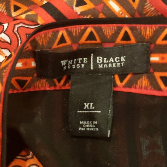 WHBM Red Labyrinth Print Chemise Dress sz XL - Picture 7 of 10